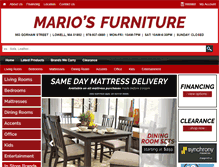 Tablet Screenshot of mariosfurnitureoflowell.com